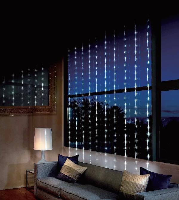 LED White Waterfall Curtain (2x2m)