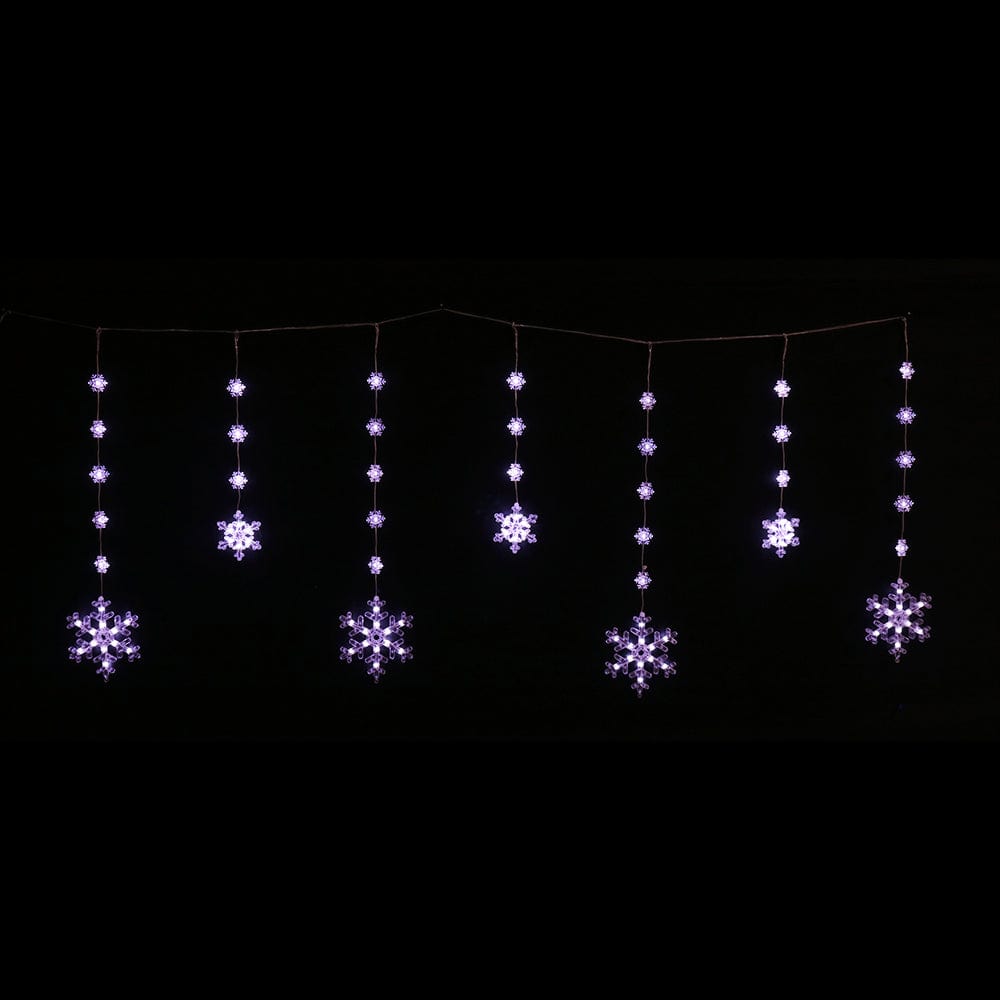 LED Snowflake Dual-Size Curtain 2 Asst